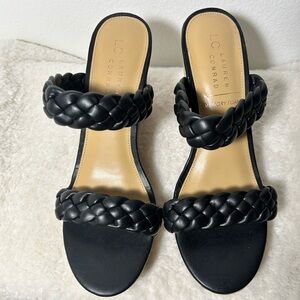 LC Lauren Conrad Black Braided Women's Sandals| Size 9 1/2